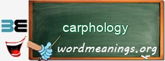 WordMeaning blackboard for carphology